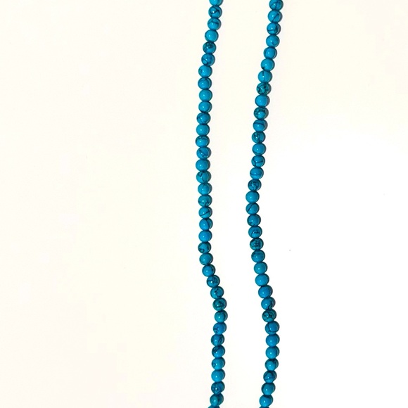 KENDRA SCOTT Tatiana Long Beaded Turquoise Tassel Statement Necklace - Picture 8 of 12
